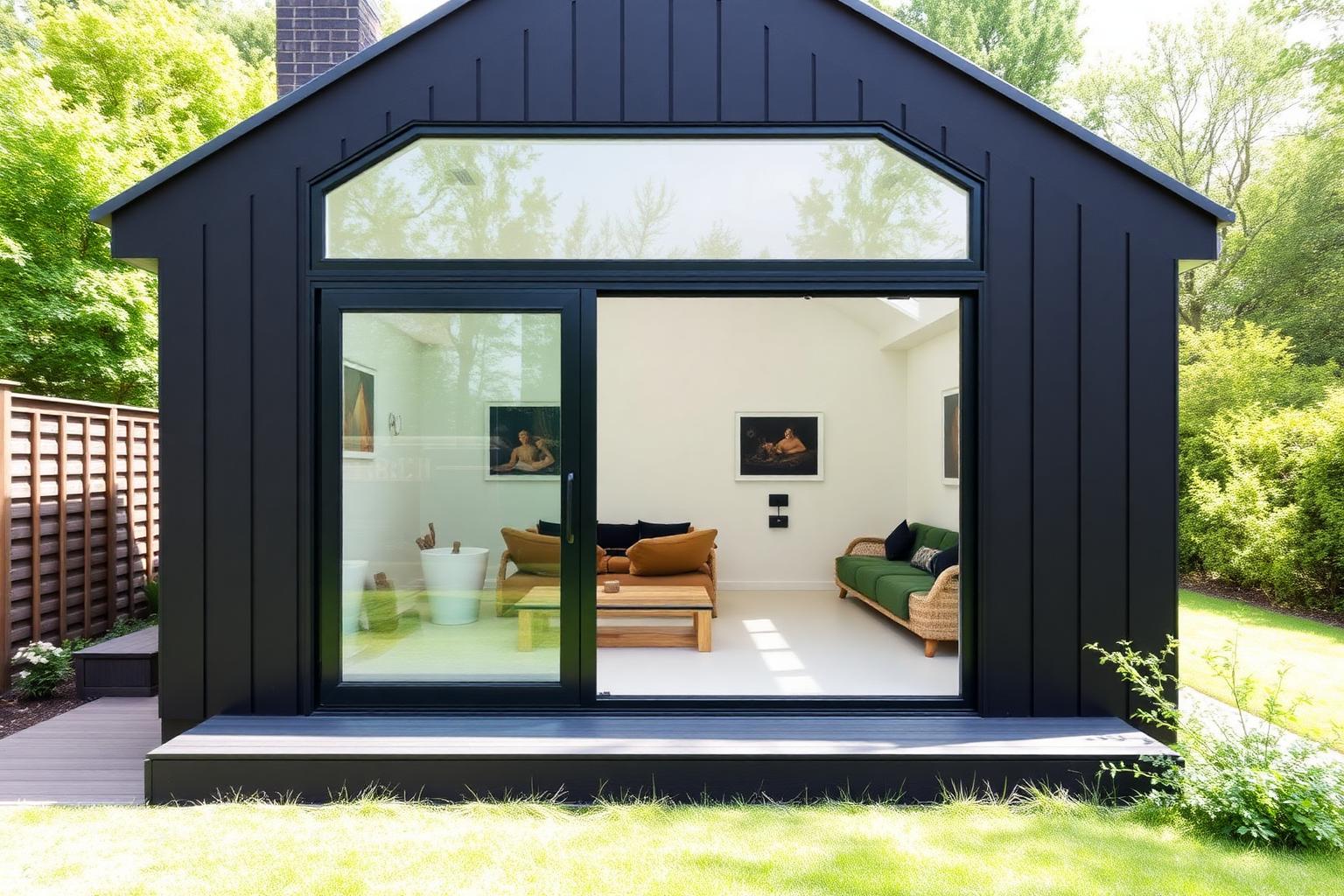 Geïsoleerd tuinhuis als thuiswerkplek